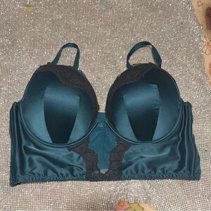 Victoria's Secret Teal and Black Lace Bra